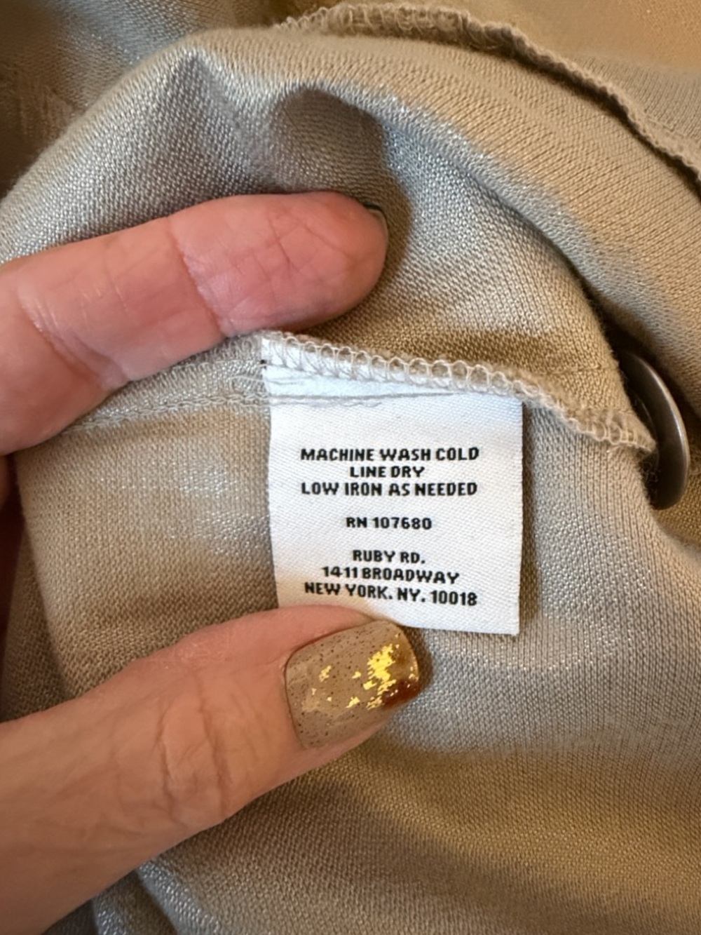 Ruby Rd. Shimmery Taupe Button-Front Utility Jacket - Picture 6 of 6